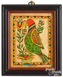 fraktur drawings by David Y. Ellinger, watercolor, sold Jan 2021