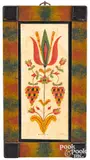 fraktur of a tulip by David Y. Ellinger, watercolor, sold Jan 2021