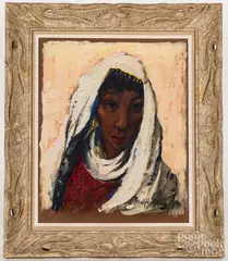 portrait by Arnold Hoffmann, oil on board, sold Jan 2021