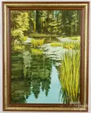 Untitled by Edward Diffenderfer, acrylic on board, sold Jan 2021