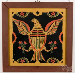 and cutwork eagle by David Y. Ellinger, watercolor, sold Jan 2021
