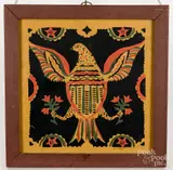 and cutwork eagle by David Y. Ellinger, watercolor, sold Jan 2021