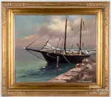 ship portrait by Anna Gerhardt, oil on canvas, sold Jan 2021