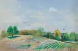 Untitled (Rolling Hills) by Don Gray, c.1966, gouache on paper, sold May 2021