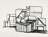 Studio Forms by Philip Guston, 1980, lithograph, sold May 2021