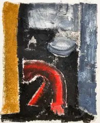 Salsipuedes Forms by John Walker, 1991, monoprint, sold May 2021