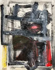 Salsipuedes Forms by John Walker, 1991, monoprint, sold May 2021