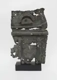 Untitled by Seena Donneson, bronze with artist applied green patina on wooden base, sold May 2021