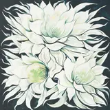 Nocturnal Cactus Flowers by Lowell Nesbitt, 1988, oil on canvas, sold May 2021
