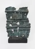 Untitled by Seena Donneson, 1991, bronze with artist applied green patina on a wooden base, sold May 2021