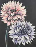 Two Double Anemonies by Lowell Nesbitt, 1977, oil on canvas, sold May 2021