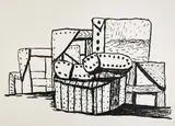 Studio Forms by Philip Guston, 1980, lithograph, sold Jun 2021
