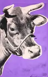 Cow by Andy Warhol, 1976, screenprint on wallpaper with trimmed margins, sold Jun 2021