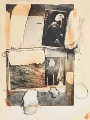 Night Grip by Robert Rauschenberg, 1966, lithograph in colors on British Crisbrook handmade paper, sold Jun 2021