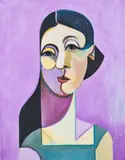 Portrait of Olivia by Leonard Alberts, 1965, oil on canvas, sold Jun 2021