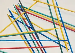 Rods by Eduardo Bortk, c. 2000, oil on canvas, sold Jun 2021