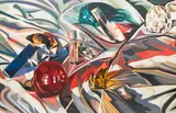 Glass Objects by Lowell Nesbitt, 1976-79, oil on canvas, sold Jun 2021