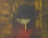 Forma Protectora by Ramón Oviedo, 1996, mixed media on canvas, sold Jun 2021