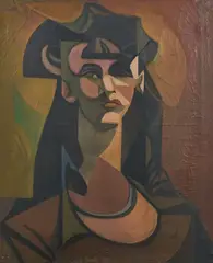 Moroccan Girl by Leonard Alberts, 1952, oil on canvas, sold Jun 2021