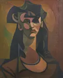 Moroccan Girl by Leonard Alberts, 1952, oil on canvas, sold Jun 2021