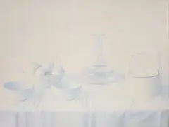 Chinese White (Ming Series) Tianqi by Eduardo Bortk, oil on canvas, sold Jun 2021