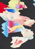 New York Landscape by Susan Hall, 1978, acrylic on stretched heavy paper, sold Jun 2021