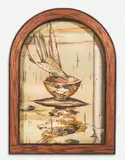 Untitled (Double Sided Composition) by Robert Helm, 1985, oil on board in artist's frame, sold Jun 2021
