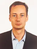 Portrait of Josef Strau (Blue Eyes) by Thomas Ruff, 1991, c-print, sold Jun 2021