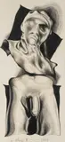 Untitled (Draped Fragments) by Lowell Nesbitt, 1988, graphite, charcoal, and pastel on paper, sold Jun 2021