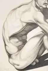 Peter by Lowell Nesbitt, 1977, graphite on paper, sold Jun 2021