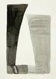 Geometric Watercolor by Menashe Kadishman, 1980, watercolor on paper, sold Jun 2021