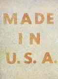 America: Her Best Product (Made in USA) from the Kent Bicentennial Portfolio by Ed Ruscha, 1975, offset lithograph, sold Jun 2021