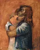 Aboriginal Mother And Child by Noel Counihan, 1962, oil on composition board, offered Aug 2007