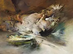 An Ordered Flow by James Gleeson, 1995, oil on canvas, sold Aug 2007