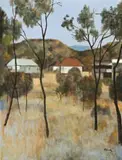 Station Homestead by Ray Crooke, oil on composition board, sold Aug 2007
