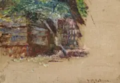 Macedon Cottage by Frederick McCubbin, oil on canvas, sold Aug 2007