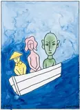 Sailing by Charles Blackman, 2002, watercolour and felt-tipped pen on paper, sold Aug 2007