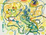 Summer Landscape by John Olsen, 1965, watercolour and pastel on paper, sold Aug 2007