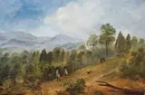 Dandenong Ranges by Daniel Rutter Long, 1881, oil on board, offered Aug 2007