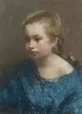 Portrait Of A Girl by Janet Agnes Cumbrae Stewart, 1923, pastel on paper, sold Aug 2007