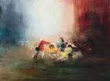 Oranges And Lemons by David Boyd, 1968, oil and sfumato on composition board, sold Aug 2007