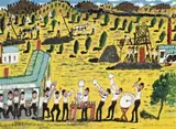 Beer Makers’ Band by Sam Byrne, oil, enamel and mixed media on composition board, sold Aug 2007