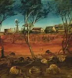 Nugget’S Place by Pro Hart, 1971, oil on composition board, offered Aug 2007