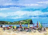 Seascape by Pro Hart, 1990, oil on canvas, sold Aug 2007