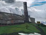 The Time Ball Tower, Williamstown by Rick Amor, 1985, oil on canvas, sold Aug 2007