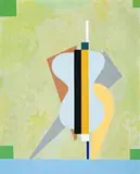 Cello In The Garden by Robert Jacks, 2000, oil on canvas, sold Aug 2007