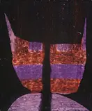 Cat by Sidney Nolan, 1970, wax crayon and fabric dye on card, offered Aug 2007
