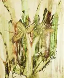 Bush Flora by Sidney Nolan, 1968, wax crayon and fabric dye on card, offered Aug 2007