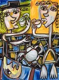 Cuppa Tea by Pasquale Giardino, oil on canvas, sold Aug 2007