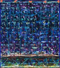 Licorice Night by Michael Johnson, 1998, oil on linen, sold Nov 2007